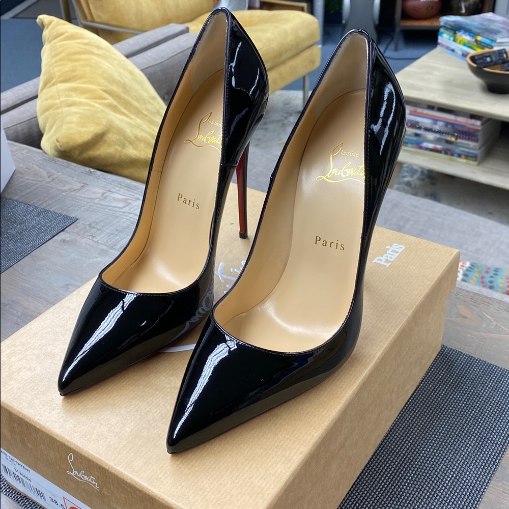 Christian Louboutin Black Patent Leather Heels - Picture 11 of 11